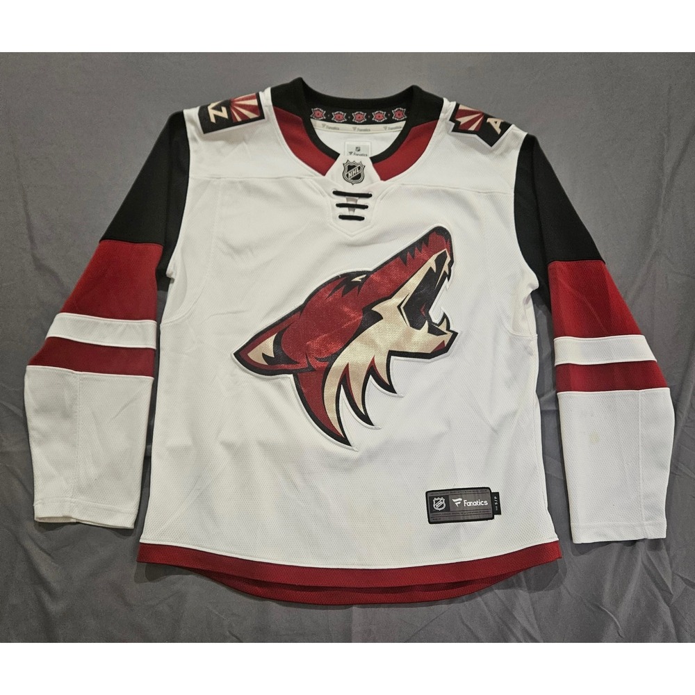 Fanatics Arizona Coyotes NHL Jersey Mens Small White Breakaway Away Logo